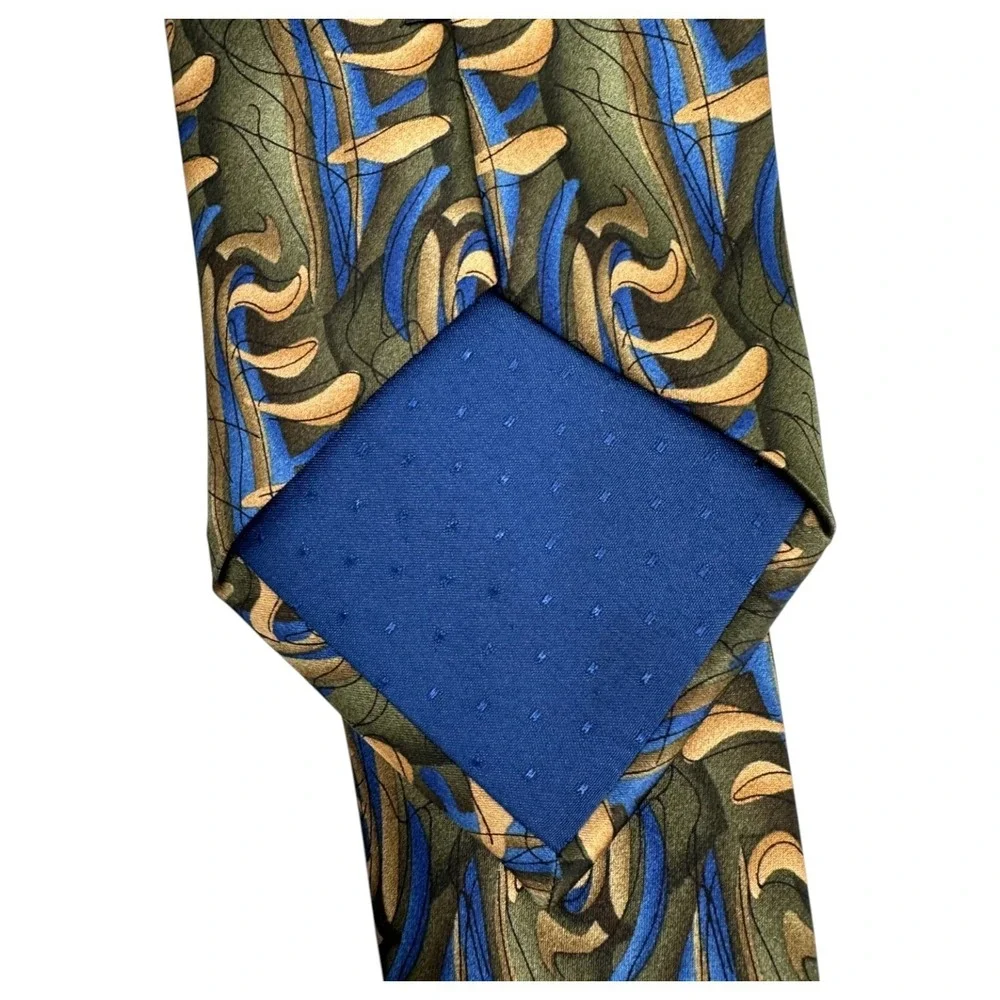 Cocktail Colors Men's Multicolor Abstract Peacock Novelty Neck Tie 100% Silk
